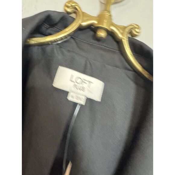 Loft Plus Satin Black  Blazer Jacket 16 Plus NWT $130 Career‎ Button NEW - Picture 3 of 4